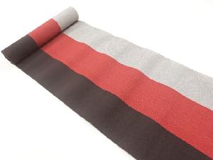 アンティーク　縞模様織出し八寸帯地反物